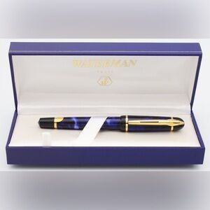 🆕Vintage (1990-2000) Retired Waterman “Phileas” Fountain Pen In Blue Marble